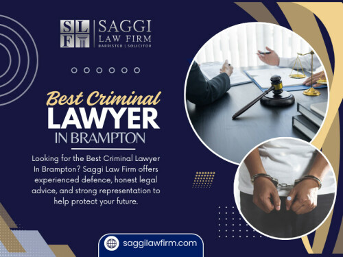At Saggi Law Firm, there is a focus that goes well beyond simply defending against charges. It’s a focus that involves looking at the big picture, your career, your family, your future, and how even small decisions can have a big impact. Working with the Best Criminal Lawyer In Brampton means having someone who not only understands the law but also understands how deeply it can affect your everyday life.

Contact Us -
Address - 2250 Bovaird Dr E Unit 401, Brampton, ON L6R 0W3, Canada
Phone No - 647-983-6720

Read our Blogs -
https://criminallawfirmstoronto.medium.com/brampton-lawyers-1d12cecbf9d5
https://all4webs.com/saggilawfirm/criminallawyerbrampt.htm
https://saggilawfirm.bcz.com/2026/03/31/law-firm-office-near-brampton/

More Links -
https://www.intensedebate.com/profiles/criminallawfirmstoronto
https://dzone.com/users/4554599/saggilawfirm.html
https://litelink.at/saggilawfirm
