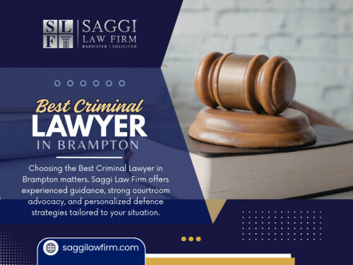 At Saggi Law Firm, there is a focus that goes well beyond simply defending against charges. It’s a focus that involves looking at the big picture, your career, your family, your future, and how even small decisions can have a big impact. Working with the Best Criminal Lawyer In Brampton means having someone who not only understands the law but also understands how deeply it can affect your everyday life.

Contact Us -
Address - 2250 Bovaird Dr E Unit 401, Brampton, ON L6R 0W3, Canada
Phone No - 647-983-6720

Read Our Blogs -
https://criminallawfirmstoronto.blogspot.com/2026/03/criminal-lawyer-brampton.html
https://saggilawfirmcriminallawyer.tumblr.com/post/812575807656607744/criminal-defence-lawyer-brampton
https://mandeepsaggisocial.wixsite.com/saggilawfirm/post/top-criminal-lawyer-brampton

More Links -
https://about.me/Mandeepsaggi
https://linktr.ee/saggilawfirm
https://saggilawfirm.quora.com