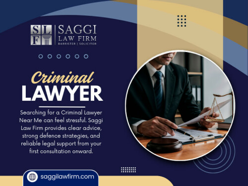A lot of people don’t realize how much difference proximity makes until they don’t have it. Searching endlessly for a Criminal Lawyer Near Me and not finding the right support close by can turn an already stressful situation into something far more complicated.

Official Website - https://saggilawfirm.com/brampton-criminal-lawyer

Contact Us -
Address - 2250 Bovaird Dr E Unit 401, Brampton, ON L6R 0W3, Canada
Phone No - 647-983-6720

Read Our Blogs -
https://criminallawfirmstoronto.blogspot.com/2026/03/criminal-lawyer-brampton.html
https://saggilawfirmcriminallawyer.tumblr.com/post/812575807656607744/criminal-defence-lawyer-brampton
https://mandeepsaggisocial.wixsite.com/saggilawfirm/post/top-criminal-lawyer-brampton

More Links -
https://saggilawfirm.quora.com
https://saggilawfirm.contactin.bio
https://MySlink.app/saggilawfirm
