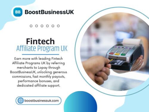 If you measure revenue per conversion and long term earnings, Fintech affiliate programs UK often outperform.
Official Website: https://boostbusinessuk.com/affiliate-program

Read Our Blog: 
https://boostbusinessuk.wordpress.com/
https://medium.com/@boostbusinessuk/best-payment-processor-uk-small-business-572fc54a5add
https://boostbusinessuk.mystrikingly.com/


More Links:
https://beacons.ai/boostbusinessuk
https://www.apsense.com/user/boostbusinessuk
https://maps.roadtrippers.com/people/boostbusinessuk