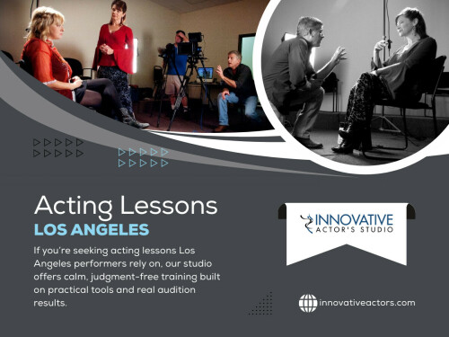 One of the very first things taught in acting lessons is how to be present. Beginners often focus on memorizing lines or worrying about how they look. Early exercises shift attention toward listening and reacting honestly. In quality acting lessons Los Angeles, instructors emphasize staying connected to your scene partner. Acting starts with listening, not performing. This foundation matters because believable performances grow from real reactions, not forced emotions.

Innovative Actor's Studio

Find Us On Google Maps: https://maps.app.goo.gl/DDSoDL3V3JQpRrAq7

Address: 5112 Lankershim Blvd, North Hollywood, CA 91601, United States
Phone Number: +18182877252

For More Information: https://innovativeactors.com/acting-lessons-courses/

Read Our Blogs:
https://innovativeactor.wixsite.com/actingclasses/post/drama-and-acting-school
https://innovativeactors.tumblr.com/post/808147936777224192/adult-acting-classes
https://innovativeactors.wordpress.com/2026/02/10/acting-classes-in-los-angeles

Related Links:
https://campsite.bio/innovativeactors
https://vimeo.com/innovativeactors
https://independent.academia.edu/innovativeactors