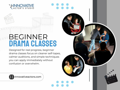 If you are new to acting, it can be hard to decide where to start. A quick search brings up everything from short workshops to ongoing programs, and both promise fast results. Many beginners wonder whether beginner drama classes or workshops will actually help them improve faster. The answer depends on how you learn and what kind of progress you want to make.

Innovative Actor's Studio

Find Us On Google Maps: https://maps.app.goo.gl/DDSoDL3V3JQpRrAq7

Address: 5112 Lankershim Blvd, North Hollywood, CA 91601, United States
Phone Number: +18182877252

For More Information: https://innovativeactors.com/beginner-drama-classes/

Read Our Blogs:
https://innovativeactors.brushd.com/entry/26879/best-acting-schools
https://innovativeactors.mystrikingly.com/blog/acting-lessons-los-angeles
https://6942708c7ebfb.site123.me/blog/beginner-drama-classes

Related Links:
https://heylink.me/innovativeactors/
https://www.magcloud.com/user/innovativeactors
https://www.goodreads.com/innovativeactors