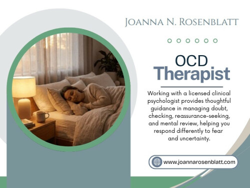 Reassurance-seeking is not a flaw. It is a coping strategy your brain developed to manage fear. A thoughtful OCD Therapist near me will approach reassurance with compassion rather than criticism. You are not weak for seeking reassurance. You are trying to feel safe.

For More Information: https://www.joannarosenblatt.com/services/ocd-treatment-westchester-ny

Joanna N. Rosenblatt, LCSW

Phone : (917) 924-2836

Address : The Marmaduke House, 415 Bedford Road, Suite 203, Pleasantville, NY 10570, United States

Read Our Blogs:

https://joannarosenblatt.weebly.com/

https://medium.com/@joannarosenblatt/

https://joannarosenblatt.brushd.com/

More Links:

https://allmyfaves.com/joannarosenblatt

https://www.quora.com/profile/Joannarosenblatt

https://disqus.com/by/joannarosenblatt/about/