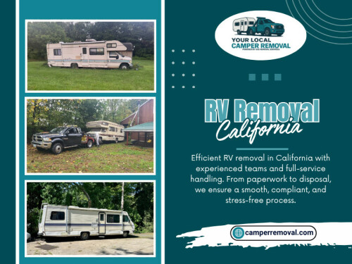 As recreational vehicles age or become unusable, disposing of them can become a major challenge for property owners. In a large and diverse state like California, this issue is even more common. That’s why professional RV Removal California services have become an essential solution for individuals looking to remove old, damaged, or abandoned vehicles efficiently and responsibly.

Your Local Camper Removal

Phone: (844) 474-2429

Read Our Blogs:

https://camperremovalservices.wordpress.com/2026/04/03/motorhome-removal/

https://camperremovalservices.medium.com/travel-trailer-removal-881ae474f70c

https://penzu.com/public/f3edc060b6ac70d0

More Links:

https://direct.me/camperremovals 

https://band.us/@camperremoval 

https://www.reddit.com/user/camperremoval/