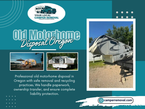 Managing large, unused vehicles on your property can quickly become a challenge. Old motorhomes often take up significant space, create visual clutter, and may even pose safety risks over time. This is where professional disposal services play a crucial role. With efficient Old Motorhome Disposal Oregon solutions and reliable services in other regions, property owners can simplify cleanup and maintain better control over their space.

Your Local Camper Removal

Phone: (844) 474-2429

Read Our Blogs:

https://penzu.com/public/f3edc060b6ac70d0

https://camperremoval.wixsite.com/rvremoval/post/rv-removal-california

https://camperremoval.mystrikingly.com/blog/rv-removal-colorado

More Links:

https://heylink.me/camperremovalservices/ 

https://disqus.com/by/camperremoval/about/ 

https://www.ted.com/profiles/50939054/about