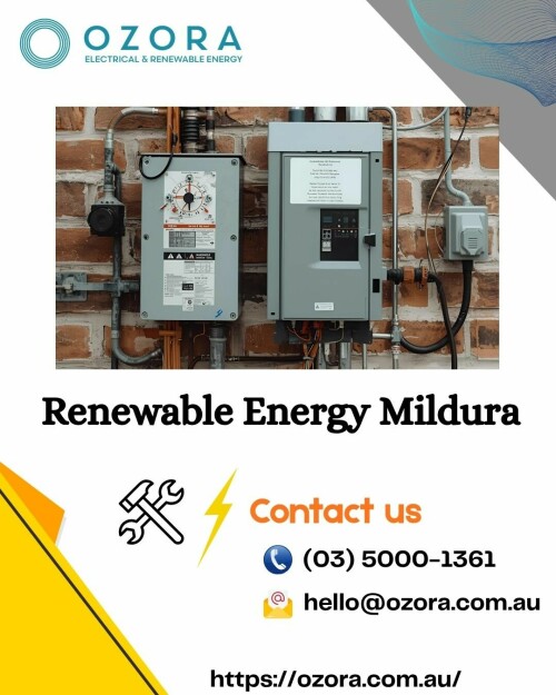 Get ready to embrace a sustainable lifestyle with top-notch and comprehensive renewable energy Mildura solutions offered by Ozora. As a trusted electrical service provider, we are committed to offering high-quality solar battery systems, using which you can harness solar power. By investing in this, you will lower your carbon footprint and can also save money. Our trained and licensed electricians have years of experience in installing solar components and battery storage. They ensure your home can generate, use, and store clean energy efficiently. Are you ready to shift to economical and greener energy? If yes, just call at (03) 5000-1361 for the right solutions or visit us on https://ozora.com.au/locations/mildura/.