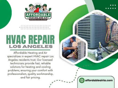 When your HVAC system shows signs of trouble, Los Angeles homeowners often face a crucial decision: attempt a DIY repair or call a professional. Both approaches have benefits, but knowing when to tackle a problem yourself and when to rely on professional HVAC repair Los Angeles services is essential for safety, efficiency, and cost management.

Address: 9601 Cozycroft Ave Unit 1, Chatsworth, CA 91311, United States

Phone: +18187221332

Find us On Google Map: https://maps.app.goo.gl/v1v6uDrUmHYUBKgNA

Read our Blogs

https://affordableairla.wordpress.com/
https://affordableairla.tumblr.com
https://affordableairla.weebly.com/

More Links:
https://linktr.ee/affordableairla
https://bio.link/affordableairla
https://campsite.bio/affordableairla