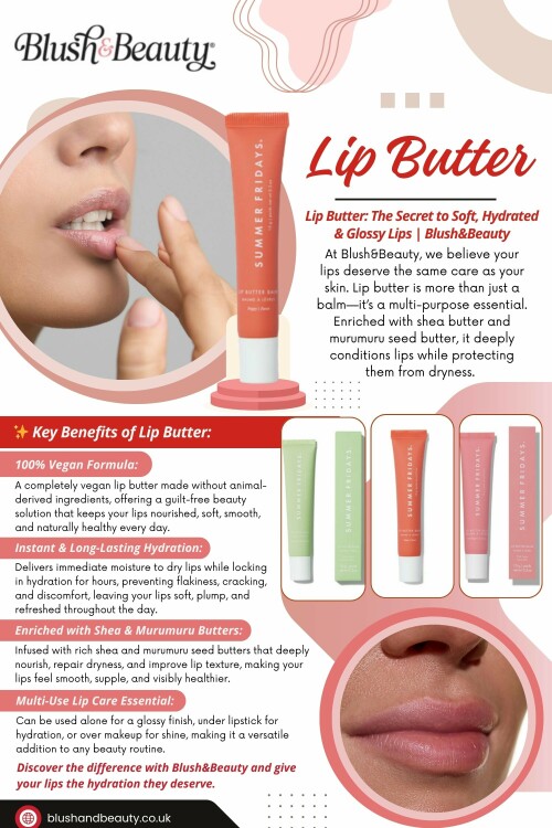 In lip care, that usually looks like this: someone applies lip butter throughout the day, keeps it in their bag, uses it after meals, before stepping out, even before bed… and yet, the lips still feel dry.

Click here for more information: https://blushandbeauty.co.uk/collections/lips

Read Our Blogs:
https://tinyurl.com/245fxskb
https://is.gd/IqC7bC
https://v.gd/ABczXQ

More Links:
https://tinyurl.com/26tm2pjc
https://is.gd/ffG9MB
https://v.gd/O0kyGj
