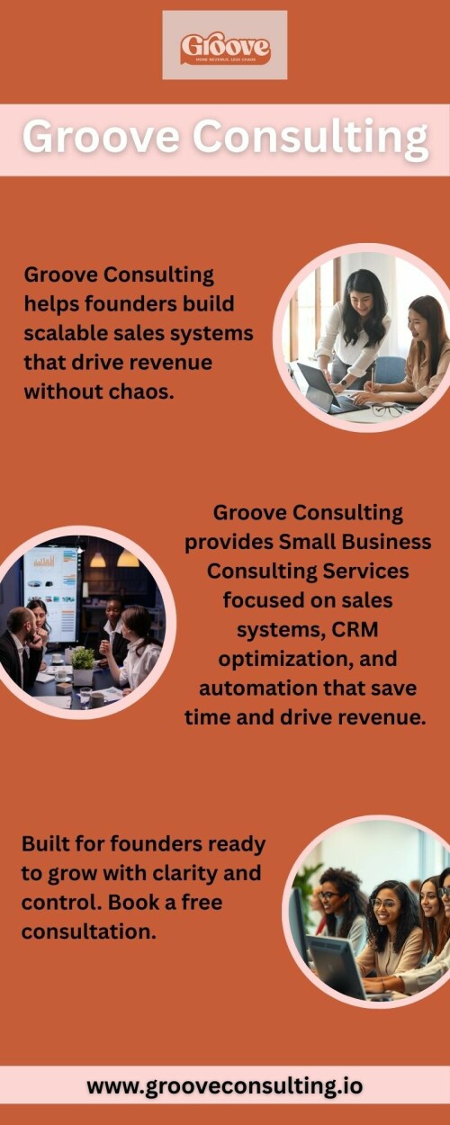 Get expert Sales Strategy Consulting to refine your process, improve conversions, and drive consistent revenue growth. Speak with our team and get started today. Visit at: https://grooveconsulting.io/