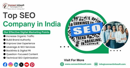 In 2026, businesses need more than basic marketing to stand out online. With Google’s AI-driven search, companies require advanced strategies like AI SEO Services to increase visibility and drive qualified traffic. Partnering with a reliable Digital Marketing Company in India, such as Connect Infosoft Technologies, ensures your brand gets a competitive edge and long-term growth.

Our  Effective Digital Marketing Points

● Increase Organic Traffic: Optimized content and AI-driven SEO boost your Google rankings.
● Build Brand Authority: High-quality content and digital presence enhance trust.
● Improve User Experience: Fast-loading pages and mobile-friendly design keep visitors engaged.
● Leverage AI SEO Services: Automates keyword research, content optimization, and trend analysis.
● Backlinks & Digital PR: Strengthen your site’s authority and visibility.
● Question-Focused Content: Blogs, FAQs, and product pages answer user queries directly.
● Technical SEO Optimization: Fix errors, improve speed, and implement schema for better crawling.

Working with a professional SEO Company in India or SEO and Digital Marketing Company in India like Connect Infosoft Technologies helps businesses implement these strategies effectively.

Submit your query today to get a customized SEO and digital marketing plan from Connect Infosoft Technologies and dominate Google rankings with advanced AI SEO Services.

Get in touch now to start your cosmic journey!
Kindly message me for an in-depth conversation.

Book a Free 30-minute consultation with our experts: https://calendly.com/connectinfosoft

Please email us at info@connectinfosoft.com

Original Source Link: https://www.connectinfosoft.com/seo-and-digital-marketing-service-company-india/

Please send us your Queries: https://www.connectinfosoft.com/lets-work-together/

Our Portfolio: https://www.connectinfosoft.com/works/