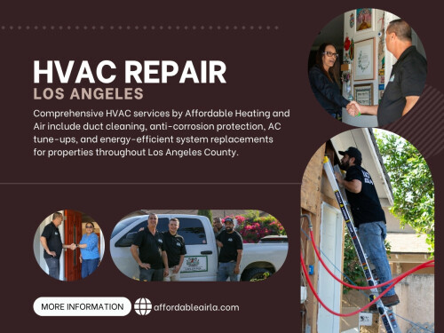 Dirty air filters, blocked vents, leaking ducts, or frozen evaporator coils can all reduce airflow and make your AC feel less effective during hot Los Angeles summers. This is one of the most common reasons homeowners end up searching for HVAC repair Los Angeles services once temperatures begin rising.

Find us on Google Map: https://maps.app.goo.gl/AmnAG3GCtMLZFQca6

Contact: Affordable Heating and Air
Address: 9601 Cozycroft Ave Unit 1, Chatsworth, CA 91311, United States
Customer Service: +1-818-722-1332

Read our blogs:
https://affordableairla.wixsite.com/affordableairla
https://affordableairla.bcz.com/
https://affordableairla.brushd.com

More Links:
https://beacons.ai/affordableairla
https://vimeo.com/affordableairla
https://www.reverbnation.com/affordableairla