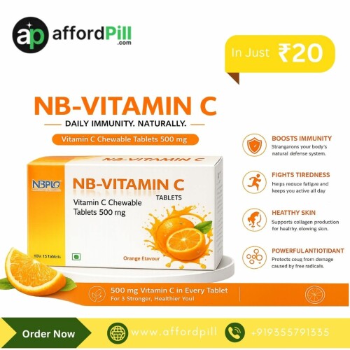 When searching for health supplements, many users want simple and clear information before making decisions. Nb Vitamin C Tab has gained attention among people looking for nutritional support and daily wellness options.

Vitamin C is widely known as an essential nutrient that supports overall health and wellness. Many people choose products containing Vitamin C because maintaining proper nutrition is important in today's busy lifestyle. With changing food habits and hectic schedules, some individuals look for additional support through supplements.

Nb Vitamin C Tab is designed to provide convenient nutritional support for users wanting to include Vitamin C in their daily routine. Easy-to-use tablets can become part of everyday wellness habits without creating major changes in routine.

Many people choose wellness products that fit into their schedule and support their long-term health goals. However, understanding individual needs remains important. Reading product information and following guidance can help users make informed decisions.

Overall, Nb Vitamin C Tab continues to attract attention among users seeking a simple nutritional support option. Combined with healthy food, regular exercise, and balanced daily habits, wellness supplements can become part of a healthier lifestyle approach.

Order Now:-https://www.affordpill.com/products/nb-vitamin-c-tab
E-mail :-info@affordpill.com
Address :-  D-67, Sector-6, Noida, Uttar Pradesh - 201301
Content No:- +91 9355791335, 9818310317