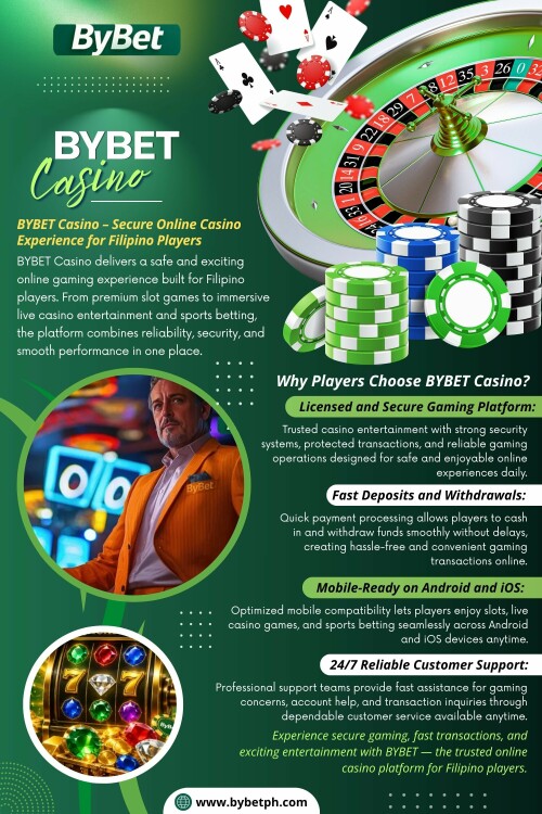 Bybet casino platforms often invest heavily in support infrastructure to improve communication and user satisfaction.

Read Our Blogs:

https://bybetphilippines.wordpress.com
https://bybetph.weebly.com/
https://bybetph.jimdofree.com/

More Links:

https://myanimelist.net/profile/bybet_ph
https://bybetph.livejournal.com/profile/
https://www.last.fm/user/bybetph
