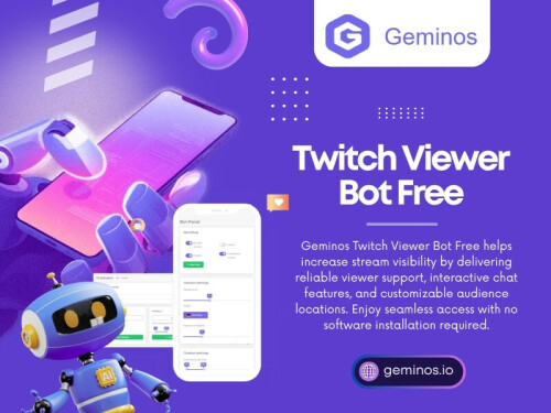 Long-term success on Twitch is not built through shortcuts. It is built through consistency, patience, and genuine connection with viewers. While tools like twitch viewer bot free, twitch view bot free, or free twitch view bot may seem appealing at first, they do not create sustainable growth or real communities.

Read Our Blogs:
https://geminosio.wordpress.com
https://geminosio.tumblr.com
https://geminosio.weebly.com

More Links:
https://igli.me/geminosio
https://audio.com/geminos
https://aiti.edu.vn/members/geminos.43000/