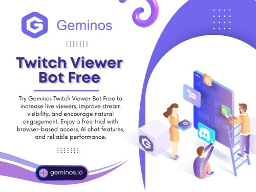 Twitch has strict policies against artificial engagement. Using any form of twitch viewer bot free system violates these guidelines. ​If detected, consequences may include: Temporary suspension of the channel, Permanent account bans, Removal from monetization programs, Loss of credibility within the platform. Twitch actively monitors unusual activity patterns, making it risky to rely on such tools at any stage.

If your goal is to get twitch views free, the real focus should always be on combining visibility with engagement. Views alone do not build communities. Interaction, consistency, and personality do.

Read Our Blogs:
https://geminosio.jimdofree.com/2026/06/27/twitch/
https://geminosio.mystrikingly.com/blog/free-twitch-view-bot
https://geminosio.wixsite.com/geminos/post/twitch-views

More Links:
https://campsite.bio/geminosio
https://sketchfab.com/geminosio
https://www.band.us/@geminosio