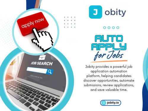 From profile creation to job matching, from automated submissions to tracking dashboards, each layer plays a role in making job searching more efficient and manageable.
Tools like Auto apply for jobs simplify execution, while platforms like Jobity bring structure to the entire process.

Read Our Blog: 

https://jobity.nicepage.io/   
https://jobity.wixsite.com/jobity/post/job-application-automation   
https://jobityio.wordpress.com/2026/06/24/auto-apply-for-jobs/


More Links:
https://canva.link/662odl3su9dj3tc
https://gamma.app/docs/Untitled-da80jq63ljvac1e
https://jobity.nicepage.io/