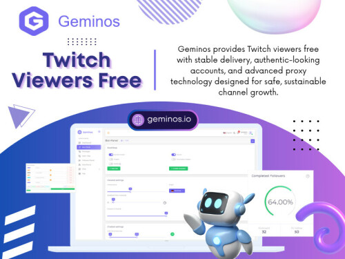 When streamers explore ways to increase twitch viewers free, they are often trying to overcome this initial barrier. A small increase in early viewers can change how a stream is perceived. Instead of appearing empty, the channel feels active and worth exploring.

Read Our Blogs:
https://geminosio.wordpress.com
https://geminosio.tumblr.com
https://geminosio.weebly.com

More Links:
https://taplink.cc/geminosio
https://gravatar.com/geminosio
https://www.apsense.com/user/geminosio