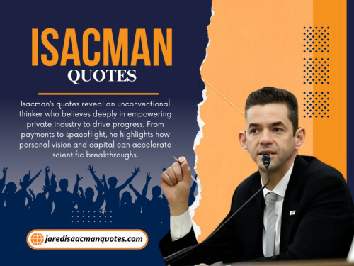 When you dive into isacman quotes, you’ll discover reflections on leadership, philanthropy and the human spirit’s drive to push boundaries. Isaacman’s missions have raised over $240 million for charity and set new milestones for private space travel. 

Read Our Blogs:
https://tinyurl.com/2cjr6pth
https://is.gd/FcIuQ4
https://v.gd/OD25HU

More Links:
https://is.gd/A4GqCh
https://v.gd/PPVOxQ
https://tinyurl.com/224rh957