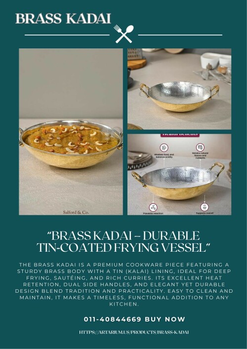Brass Kadai – Durable Tin‑Coated Frying Vessel