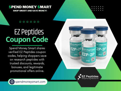 Before you add a single item to your cart, have your code ready. The most reliable place to find a working EZ Peptides coupon code is a dedicated savings platform like Spend Money Smart, which tests and verifies codes before publishing them. Codes pulled from random forums or expired deal pages often fail at checkout, wasting time right when you are ready to buy. Verified platforms update their listings regularly, so the code you copy is the code that works.

For More Information: https://spendmoneysmart.com/store/ez-peptides/

Read Our Blogs:
https://limitlessbiotechcodes.wordpress.com
https://spendmoneysmartcoupons.tumblr.com
https://medium.com/@spend_moneysmart/

Related Links:
https://heylink.me/spendmoneysmart
https://gravatar.com/limitlessbiotechcodes
https://myanimelist.net/profile/spend_moneysmart