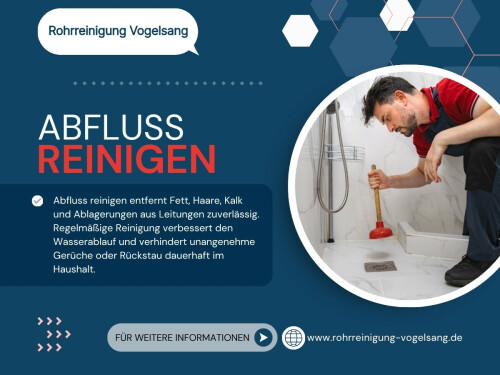 Deshalb ist es in vielen Fällen deutlich wirtschaftlicher, frühzeitig Maßnahmen zum abfluss reinigen zu ergreifen, bevor größere Schäden entstehen.

Rohrreinigung Vogelsang
Adresse: Plauenstraße 21 Dortmund North Rhine-Westphalia 44319
Telefon: 015792810410

Lesen Sie unsere Blogs:

https://rohrreinigungvogelsang.wordpress.com
https://rohrreinigungvogelsang.tumblr.com/
https://rohrreinigungvogelsang.medium.com/

Weitere Links:

https://medium.com/@rohrreinigungvogelsang/about
https://gravatar.com/rohrreinigungvogelsang
https://vimeo.com/rohrreinigungvogelsang