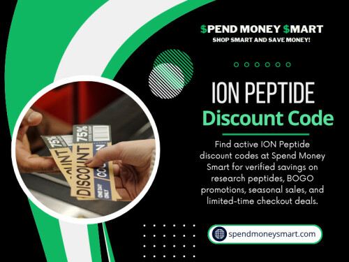 An ION Peptide Discount Code found before browsing the catalog does more than reduce the final total. It informs the entire purchasing decision. Some promotions apply to specific product categories. Others reward orders above a certain value. A bundle discount shapes what gets added to the cart differently than a flat percentage off individual items. Knowing what is available before you start selecting products means you can structure your order around the promotion rather than trying to retrofit a discount onto an order that was built without that information.

For More Information: https://spendmoneysmart.com/store/ion-peptide/

Read Our Blogs:
https://limitlessbiotechcodes.wordpress.com
https://spendmoneysmartcoupons.tumblr.com
https://medium.com/@spend_moneysmart/

Related Links:
https://beacons.ai/spendmoneysmart
https://www.buzzfeed.com/spendmoneysmart
https://soundcloud.com/spendmoneysmart