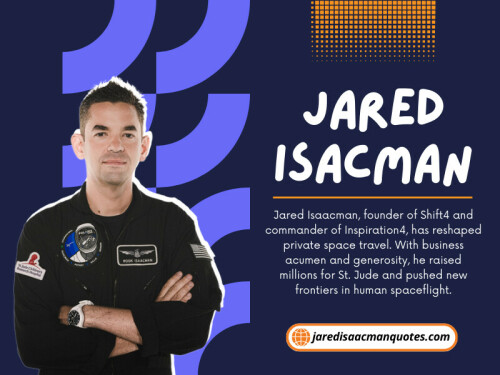 Coverage emphasises your unique journey, with journalists highlighting how you left high school at 15 yet later commanded missions that reshaped space tourism. Public perception of Jared Isacman combines admiration for your entrepreneurial breakaway from tradition and respect for your philanthropic ethos. 

Read Our Blogs:
https://v.gd/NLuSj7
https://is.gd/Ps7DzA
https://tinyurl.com/27v78vtm

More Links:
https://is.gd/RIJADJ
https://v.gd/mlV2KC
https://tinyurl.com/28ckhua6
