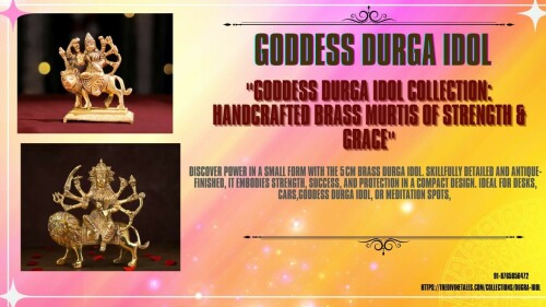 Goddess Durga Idol Collection Handcrafted Brass Murtis of Strength & Grace