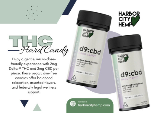 THC hard candy has become a popular choice among cannabis consumers seeking a discreet, flavorful, and convenient edible option. Available in a variety of flavors and strengths, THC hard candies provide a smoke-free alternative that is easy to carry and enjoy. 

Click here for more information: https://harborcityhemp.com/product/d9cbd-hard-candy/

Harbor City Hemp

Address: 186 Specialty Pt, Sanford, FL 32771, USA
Phone: +1-619-639-4386

Read Our Blogs:
https://tinyurl.com/25aab6fa
https://is.gd/EmE0N7
https://v.gd/jcaq8Z

More Links:
https://v.gd/0ni99h
https://is.gd/wIwyLw
https://tinyurl.com/28857n5b