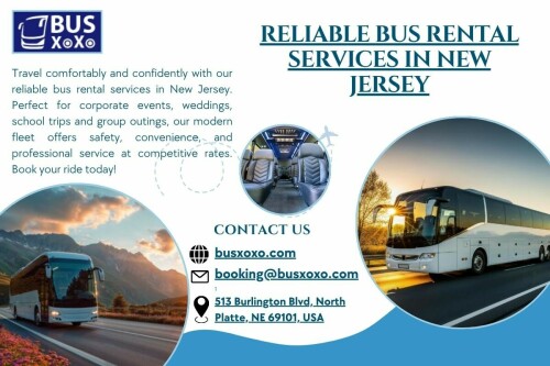 Travel comfortably and confidently with our reliable bus rental in New Jersey. Perfect for corporate events, weddings, school trips and group outings, our modern fleet offers safety, convenience, and professional service at competitive rates. Book your ride today!