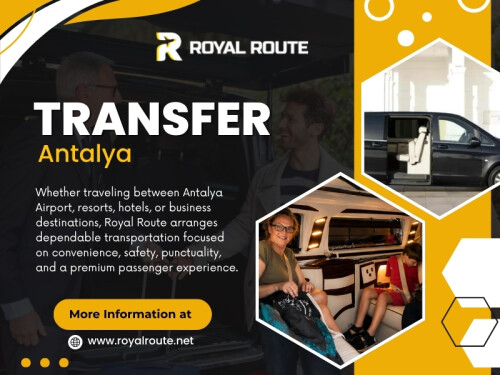 Önceden planlanan bir transfer antalya flughafen hizmeti, havalimanından ayrılma sürecini daha düzenli hale getirebilir. Burada önemli olan yalnızca bir araç bulmak değil, yolculuğun temel ayrıntılarını önceden düşünmektir.

Bizi Google Haritalar'da Bulun: https://maps.app.goo.gl/pBArzfXdNAqbaSb77

Royal Route
Adres: Güzelyurt, 206. Sk. No:1, 07112 Aksu/Antalya, Türkiye
Telefon: +90 532 015 4470

Blog Yazılarımızı Okuyun:

https://royalrouteantalya.wixsite.com/transferantalya
https://royalrouteantalya.wordpress.com
https://royalrouteantalya.tumblr.com

Diğer Bağlantılar:

https://vimeo.com/royalrouteantalya
https://archive.org/details/@royal_route
https://www.notebook.ai/@royalroute