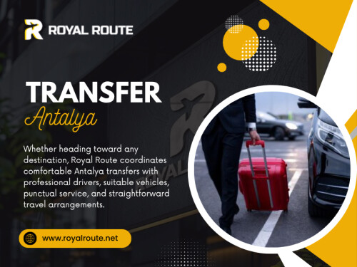 İhtiyaçlarınıza uygun bir transfer antalya planı yaptığınızda, havalimanından çıktıktan sonra geriye yalnızca Antalya'nın sunduğu güzel deneyimlerin tadını çıkarmak kalır.

Bizi Google Haritalar'da Bulun: https://maps.app.goo.gl/pBArzfXdNAqbaSb77

Royal Route
Adres: Güzelyurt, 206. Sk. No:1, 07112 Aksu/Antalya, Türkiye
Telefon: +90 532 015 4470

Blog Yazılarımızı Okuyun:

https://royalrouteantalya.tumblr.com
https://royalroute.mystrikingly.com/
https://royalroute.jimdofree.com/

Diğer Bağlantılar:

https://soundcloud.com/royalroute
https://gab.com/royalroute
https://myspace.com/royalroute