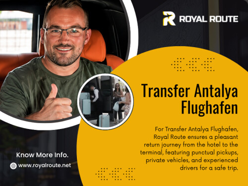 Bir transfer antalya flughafen hizmetinde uçuş numarasının bildirilmesi, ulaşım planlamasının daha sağlıklı yapılmasına yardımcı olabilir.

Bizi Google Haritalar'da Bulun: https://maps.app.goo.gl/pBArzfXdNAqbaSb77

Royal Route
Adres: Güzelyurt, 206. Sk. No:1, 07112 Aksu/Antalya, Türkiye
Telefon: +90 532 015 4470

Blog Yazılarımızı Okuyun:

https://royalrouteantalya.wordpress.com
https://royalroute.jimdofree.com/
https://royalrouteantalya.weebly.com

Diğer Bağlantılar:

https://www.magcloud.com/user/royalroute
https://issuu.com/royalroute
https://royalroute.livejournal.com/profile