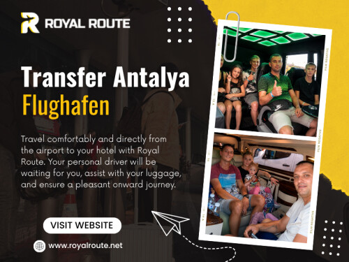 Önceden planlanan bir transfer antalya flughafen hizmeti, havalimanından ayrılma sürecini daha düzenli hale getirebilir. Burada önemli olan yalnızca bir araç bulmak değil, yolculuğun temel ayrıntılarını önceden düşünmektir.

Bizi Google Haritalar'da Bulun: https://maps.app.goo.gl/pBArzfXdNAqbaSb77

Royal Route
Adres: Güzelyurt, 206. Sk. No:1, 07112 Aksu/Antalya, Türkiye
Telefon: +90 532 015 4470

Blog Yazılarımızı Okuyun:

https://royalrouteantalya.tumblr.com
https://royalroute.jimdofree.com/
https://royalrouteantalya.wixsite.com/transferantalya

Diğer Bağlantılar:

https://issuu.com/royalroute
https://royalroute.livejournal.com/profile
https://soundcloud.com/royalroute
