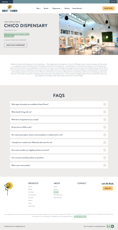 In store pickup cannabis orders