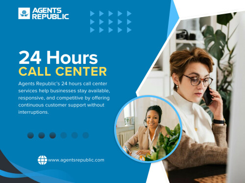 A 24 hours call center is more than a customer support function. For many brands, it is a frontline defense system. Customers reach out at their most urgent moments: outages, billing failures, security alerts, delayed deliveries, medical scheduling issues, or service interruptions. When something breaks at 2 AM, they do not want a promise. They want a response.

Agents Republic Inc.
Headquarters: 666 Burrard Street, Suite 500,Vancouver, British Columbia,V6C 3P6 Canada
Phone: +1 (604) 210 8100

Read Our Blog:
https://agentsrepublicservices.wordpress.com
https://medium.com/@agentsrepublicservices/about

More Links:
https://solo.to/agentsrepublic
https://allmyfaves.com/agents_republic
https://igli.me/agentsrepublic