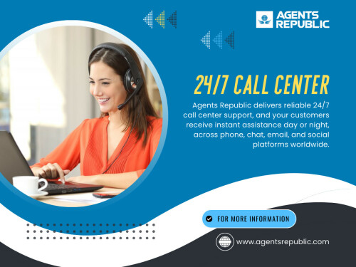 In 2026, people do not think in business hours. They shop late at night, book travel on weekends, and troubleshoot problems the moment they happen. They expect brands to be available when they need support, not when it is convenient for the company. That is why a 24/7 call center is no longer a “premium feature.” For customer-first brands, it is quickly becoming the standard

Agents Republic Inc.
Headquarters: 666 Burrard Street, Suite 500,Vancouver, British Columbia,V6C 3P6 Canada
Phone: +1 (604) 210 8100

Read Our Blog:
https://agentsrepublicservices.wordpress.com
https://medium.com/@agentsrepublicservices/about

More Links:
https://linktr.ee/agentsrepublic
https://beacons.ai/agentsrepublic
https://heylink.me/agentsrepublic