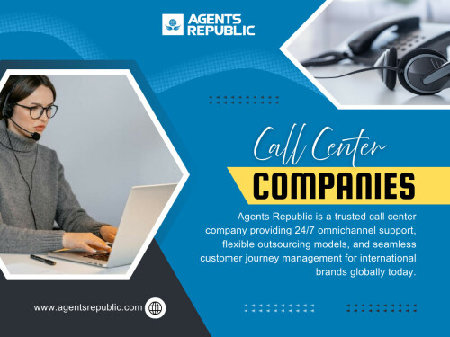 In 2026, customers expect speed, convenience, and accuracy, but they still want empathy. They still want to feel understood. They still want a human voice when the issue is complex, emotional, or urgent. That is why forward-thinking call center companies are adopting AI as a support layer, not a substitute.

Agents Republic Inc.
Headquarters: 666 Burrard Street, Suite 500,Vancouver, British Columbia,V6C 3P6 Canada
Phone: +1 (604) 210 8100

Read Our Blog:
https://agentsrepublicservices.wordpress.com
https://medium.com/@agentsrepublicservices/about

More Links:
https://beacons.ai/agentsrepublic
https://campsite.bio/agentsrepublic
https://solo.to/agentsrepublic