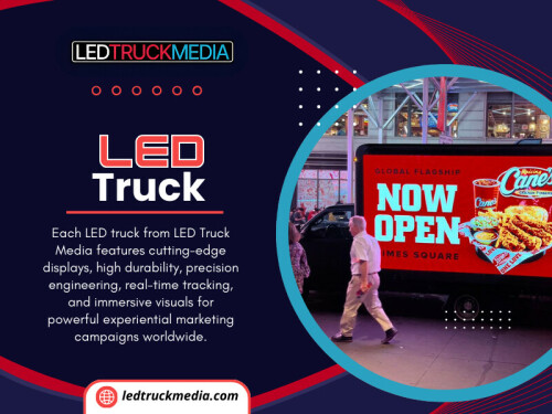 This is where working with experienced providers like LED Truck Media becomes valuable. Their insight into how designs perform in real-world environments helps brands avoid costly trial-and-error.

LED Truck Media

Phone:+19172243633

Read our blogs:

https://ledtruckmedia.weebly.com/led-truck-media

https://medium.com/@truckmedialed/experiential-marketing-e4560d020c1c

https://ledtruckmedia.brushd.com/entry/26760/experiential-marketing-agency

More links:

https://campsite.bio/ledtruckmedia

https://gravatar.com/truckmedialed

https://disqus.com/by/truckmedialed/about/