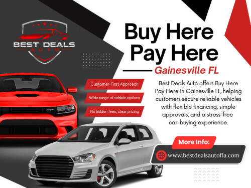 One of the most common mistakes buyers make at Dealerships Gainesville FL is paying attention only to the monthly payment instead of the total cost. While manageable payments matter, they can hide higher overall expenses caused by longer loan terms or added fees.

Address: 3432 N Main St, Gainesville, FL 32609, United States
Phone No: +13523167767

For More Information: https://www.bestdealsautofla.com/inventory/

Find us on Google Maps: https://maps.app.goo.gl/NcDiaXYz3njbZHuF6

Reads Our Blogs:
https://bestdealsautofla.weebly.com/
https://bestdealsautofla.wordpress.com
https://medium.com/@bestdealsauto/how-a-trusted-car-dealership-in-gainesville-fl-simplifies-the-buying-process-eec1ff614da5

Related Links:
https://linktr.ee/bestdealsautofla
https://www.apsense.com/user/bestdealsautofla
https://disqus.com/by/bestdealsautofla/about/