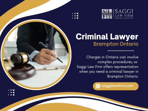 An arrest can turn an ordinary day into a confusing one very quickly. For someone unfamiliar with the justice system, having a Criminal Lawyer Brampton Ontario involved early can make the process easier to understand and manage.

Contact :   Saggi Law Firm
Address:  2250 Bovaird Dr E Suite401, Brampton, ON L6R 0W3, Canada
Phone: 647-983-6720

Find Us On Google Map: https://g.page/saggi-law-firm

Official Website: https://saggilawfirm.com/brampton-criminal-lawyer

Read Our Blog: 
https://criminallawfirmstoronto.medium.com/criminal-lawyer-brampton-ontario-5646db521e19
https://saggilaw.mystrikingly.com/blog/criminal-lawyer-near-brampton
https://6aa8dc261d379.site123.me/blog/law-firm-office-near-brampton


More Links:
https://vimeo.com/saggilawfirm
https://legacy.reverbnation.com/criminallawyersinmississauga
https://slides.com/saggilawfirm