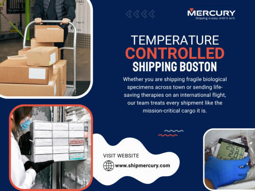 Temperature Controlled Shipping Boston handles the most vulnerable phase: transit between locations. This is where environmental variablestraffic, weather, delaysstart to interfere.
You’ve probably noticed how unpredictable urban logistics can be. Now imagine that unpredictability applied to a shipment that must stay within a narrow temperature range at all times.

Click here for more information:
https://www.shipmercury.com/cold-chain-logistics-boston
https://www.shipmercury.com/location/temperature-controlled-shipping-boston
https://www.shipmercury.com/location/cold-chain-transportation-boston
https://www.shipmercury.com/location/medical-courier-service-boston

Address: 61 Batterymarch St 1st Floor, Boston, MA 02110, United States
Phone: +1-617-723-5205
Email: support@shipmercury.com

Find Us On Google Maps: https://maps.app.goo.gl/ndWwnbPQDhuksmoq8

Read Our Blog:
https://medium.com/@shipmercuryservice/about
https://shipmercury.wordpress.com
https://shipmercury.weebly.com/

More Links:
https://heylink.me/shipmercury/
https://campsite.bio/shipmercury
https://disqus.com/by/shipmercuryma/about/
https://www.magcloud.com/user/shipmercury
https://gravatar.com/shipmercury