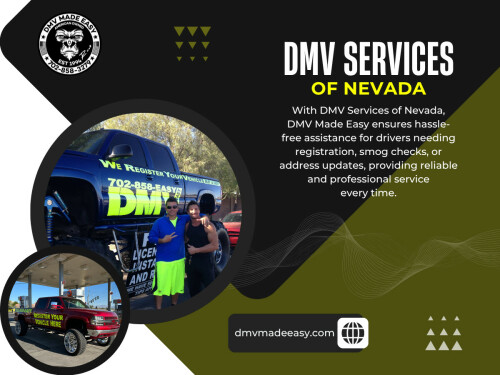 Understanding that doesn’t fix everything instantly. But it does explain why it keeps happening… and why more people are starting to handle dmv services of nevada a little differently now.

Find Us On Google Map : https://goo.gl/maps/BJNY18FeVELkd5ye8

Contact : DMV Made Easy

Address: 8615 W Flamingo Rd, Las Vegas, NV 89147, United States

Phone Number: +17022413662

Read Our Blog:

https://dmvmadeeasyvegas.blogspot.com/2026/05/car-registration-nevada.html

https://penzu.com/p/9758a1fb4d7fa01c

https://dmvmadeeasyvegas.yooco.org/nevada_dmv_services

More Links:

https://allmyfaves.com/dmvmadeeasy

https://disqus.com/by/dmvmadeeasy/about/

https://www.magcloud.com/user/dmvmadeeasy
