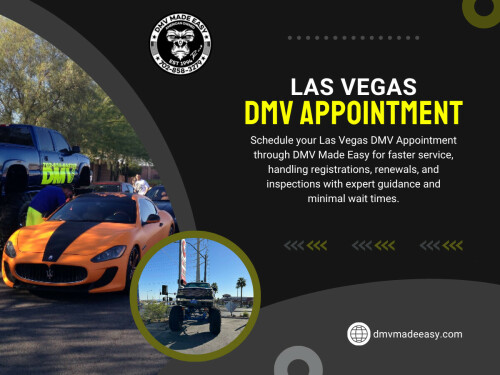 Most assume the issue with dmv services las vegas is long queues. But for busy people, it’s deeper than that.

A “quick visit” turns into hours
Appointments don’t always run on time
One delay affects the entire day
Even a scheduled las vegas dmv appointment can feel uncertain, especially during peak periods.

Find Us On Google Map : https://goo.gl/maps/BJNY18FeVELkd5ye8

Contact : DMV Made Easy

Address: 8615 W Flamingo Rd, Las Vegas, NV 89147, United States

Phone Number: +17022413662

Read Our Blog:

https://dmvmadeeasyvegas.blogspot.com/2026/05/car-registration-nevada.html

https://penzu.com/p/9758a1fb4d7fa01c

https://dmvmadeeasyvegas.yooco.org/nevada_dmv_services

More Links:

https://allmyfaves.com/dmvmadeeasy

https://disqus.com/by/dmvmadeeasy/about/

https://www.magcloud.com/user/dmvmadeeasy