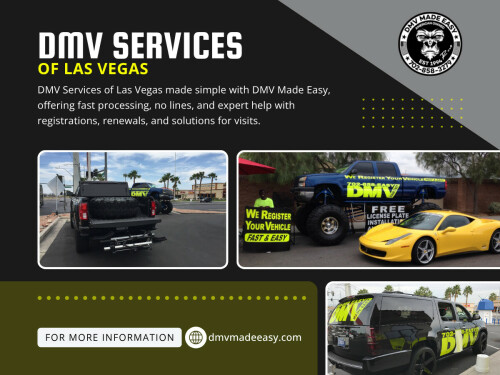 Because of these common mistakes, many are choosing services like DMV Made Easy to handle dmv services of las vegas more efficiently.

Instead of guessing:

Documents are reviewed in advance
Errors are caught early
Requirements are handled properly
This reduces delays and makes the process feel much more predictable.

Click Here for More Information : https://dmvmadeeasy.com/dmv-services-las-vegas/

Find Us On Google Map : https://goo.gl/maps/BJNY18FeVELkd5ye8

Contact : DMV Made Easy

Address: 8615 W Flamingo Rd, Las Vegas, NV 89147, United States

Phone Number: +17022413662

Read Our Blog:

https://dmvmadeeasyvegas.blogspot.com/2026/05/car-registration-nevada.html

https://penzu.com/p/9758a1fb4d7fa01c

https://dmvmadeeasyvegas.yooco.org/nevada_dmv_services

More Links:

https://allmyfaves.com/dmvmadeeasy

https://soundcloud.com/dmvmadeeasy

https://www.magcloud.com/user/dmvmadeeasy
