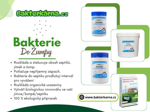 Použití Bakterie Do Žumpy, spolu s Enzymy Do Septiku a kvalitním Přípravek Do Septiku, pomáhá vrátit systém do přirozeného stavu. Nejde o rychlou opravu, ale o dlouhodobé řešení, které přináší stabilitu, efektivitu a klid.

Oficiální stránky: https://www.bakterkarna.cz/zumpy-septiky

Bakterkárna.cz
Adresa: 28. října 810/246, 709 00 Ostrava 9, Czechia
Telefon: +420 735 209 704

Přečtěte si naše blogy:

https://bakterkarna.yooco.org
https://bakterkarna.jimdofree.com
https://bakterkarna.mystrikingly.com

Další odkazy:

https://dzone.com/users/5517664/bakterkarna.html
https://www.quora.com/profile/Bakterkarna
https://www.goodreads.com/bakterkarna