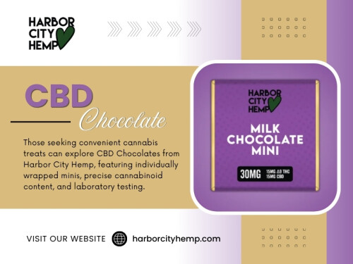 A chocolate bar left on a warm counter can look perfectly fine one day and turn soft or blotchy the next. Cbd chocolate needs a little more care because its quality depends on both the chocolate itself and the cannabinoid ingredients inside it.

Official Website - https://harborcityhemp.com/product/d9cbd-milk-chocolate-minis-30mg/

Contact Us -
Address: 186 Specialty Pt, Sanford, FL 32771, USA
Phone: +1-619-639-4386

Read Our Blogs -
https://harborcityhemp.jimdofree.com/2026/09/22/cbd-hard-candy/
https://6a4f4595d8109.site123.me/blog/cbd-chocolate
https://sites.google.com/view/harborcityhemp/delta-8-tincture

More Links -
https://about.me/harborcityhemp
https://www.apsense.com/user/harborcityhemp
https://gravatar.com/harborcityhempcbd