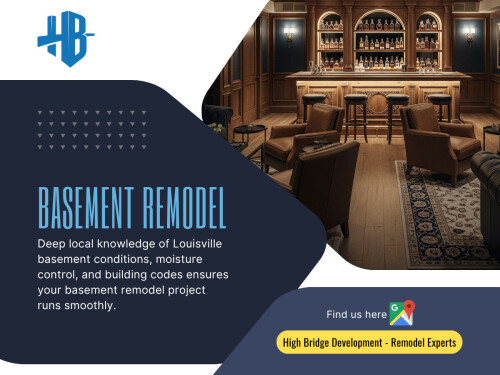 A basement remodel is more than just an upgrade—it’s a transformation. What was once a cold and dark storage space becomes a warm, vibrant part of your home. From vision to execution, every detail contributes to making your basement functional, stylish, and comfortable.

High Bridge Development

Address: 101 North 7th Street, Louisville, KY 40202, United States
Call Us: +15028616100
Email: info@highbridgedev.com
Find Us On Google Map: https://maps.app.goo.gl/njivtZAECzuXsPVw7

Read Our Blogs:
https://v.gd/kQJROi
https://is.gd/ORh9vu
https://tinyurl.com/266vhfq2

More Links:
https://is.gd/mkxeYr
https://tinyurl.com/2yprrky2
https://v.gd/QCq1BT