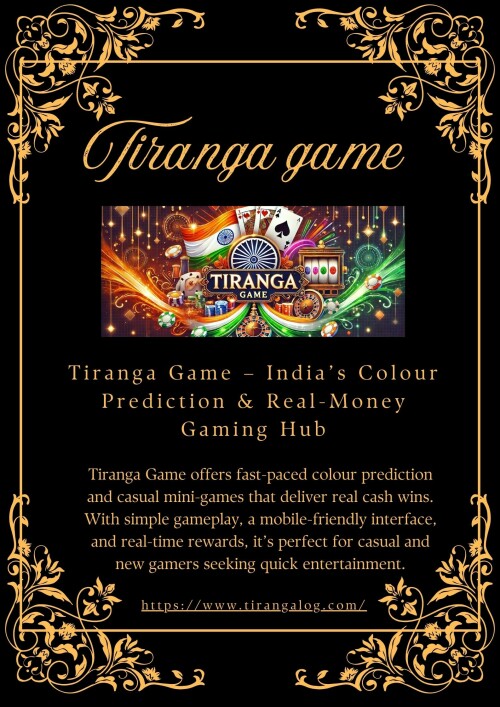 Tiranga Game – India’s Colour Prediction & Real Money Gaming Hub