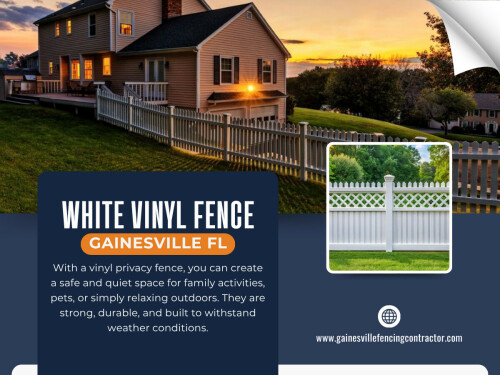 White Vinyl Fence Gainesville FL